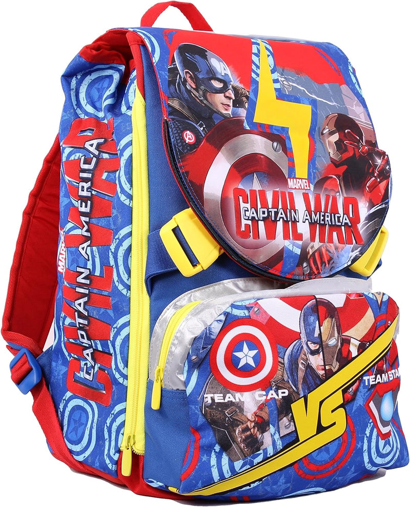 Seven Kidz Corner Capitan America Kinder-Rucksack, 75 cm, 131 liters, Blau (Blu)