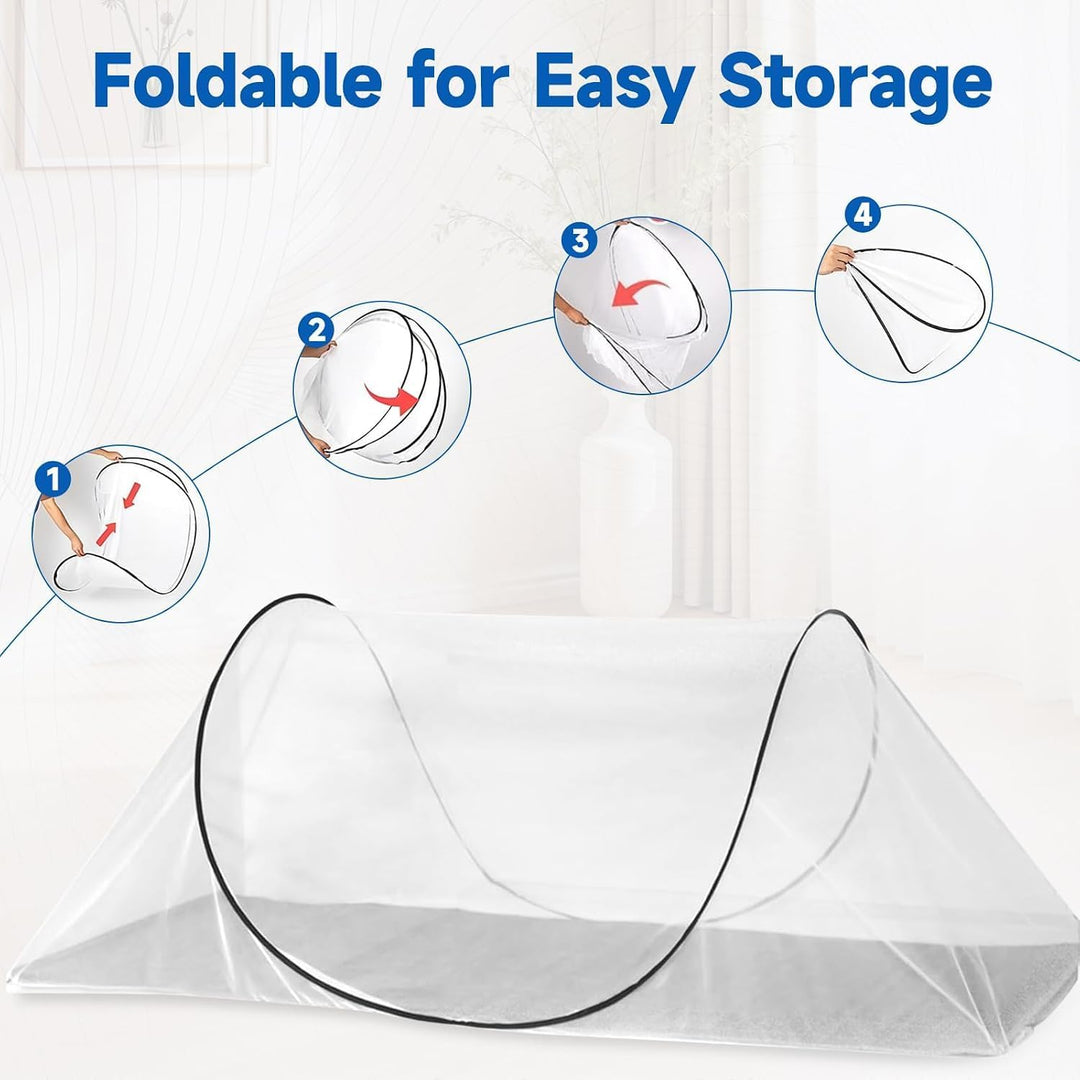 Moskitonetz Pop Up, 200 x 80 x 56 cm Moskitonetz Reise Moskitonetz Bett Faltbares Einfache & Schnell