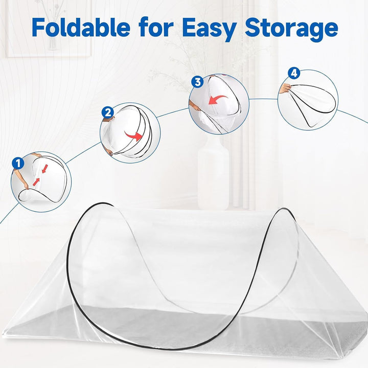 Moskitonetz Pop Up, 200 x 80 x 56 cm Moskitonetz Reise Moskitonetz Bett Faltbares Einfache & Schnell