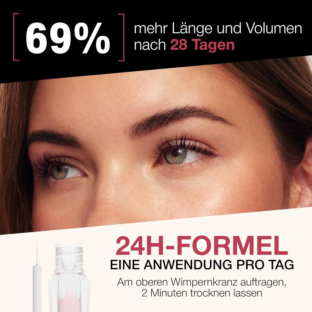 ROSEGOLD ROSELASH Wimpernserum natürliches Serum für längere, dichtere und dickere Wimpern - Zu 95%