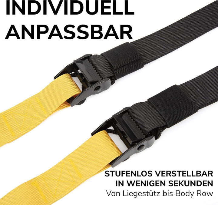Schlingentrainer Set mit Türanker - Profi Suspension Trainer für Ganzkörpertraining - Sling Trainer
