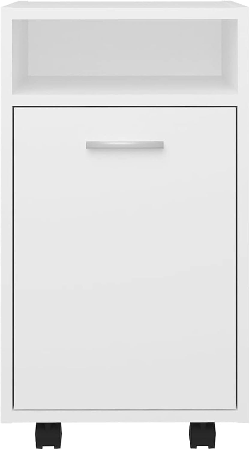 Gecheer Beistellschrank mit Rollen Rollcontainer Rollschrank Büroschrank Standschrank mit 2 Fächern