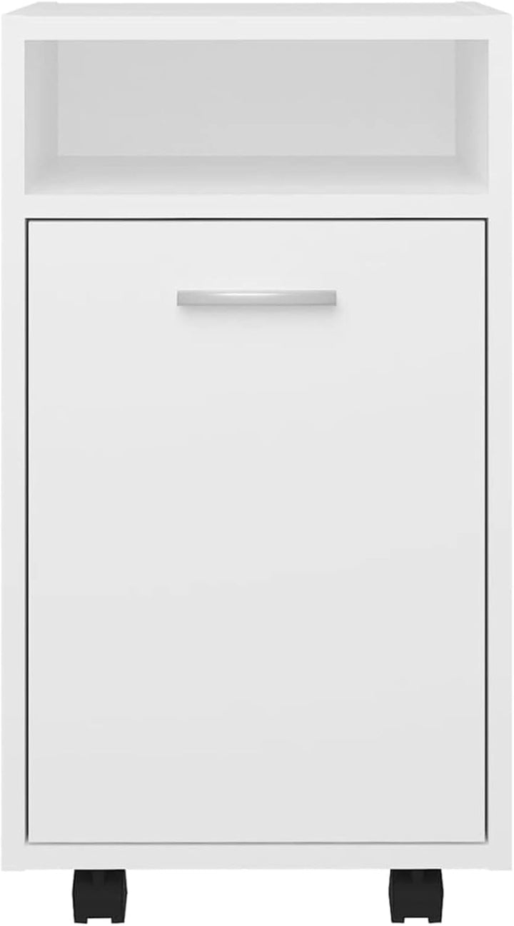 Gecheer Beistellschrank mit Rollen Rollcontainer Rollschrank Büroschrank Standschrank mit 2 Fächern