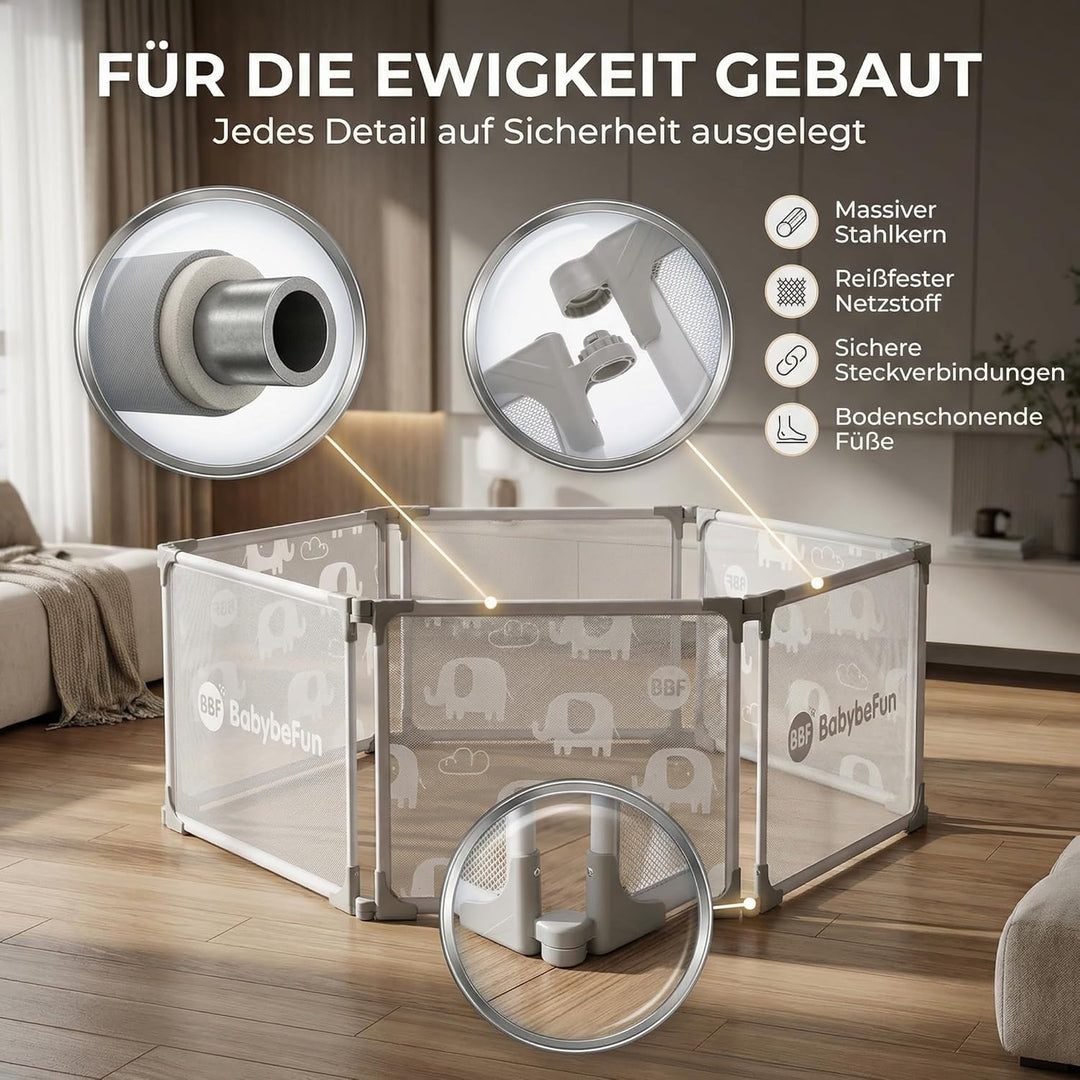 BabybeFun Laufstall Baby faltbar - Parent (2-Teilig (Erweiterung)), 2-Teilig (Erweiterung)