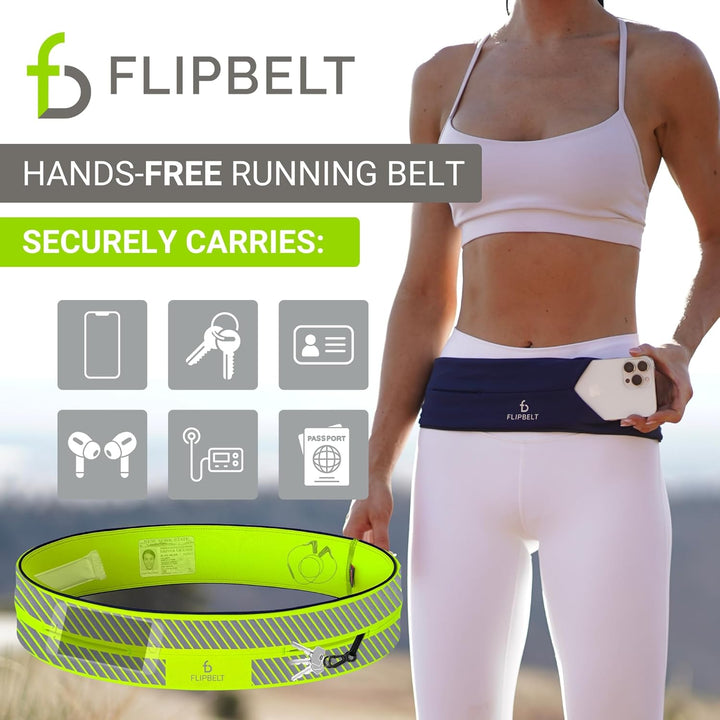 FlipBelt - USA Original Patent, USA Design, USA Versand, USA Garantie XL Reflektierendes Neongelb, X