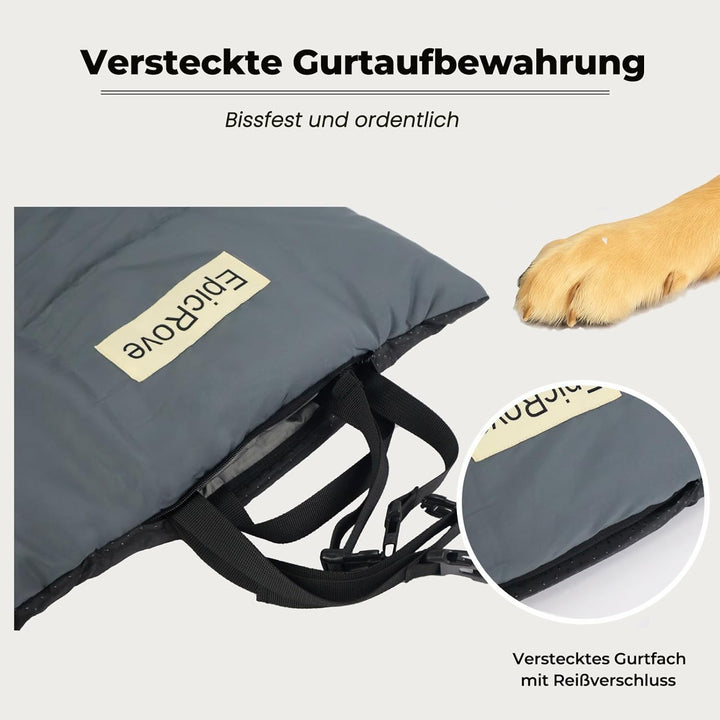 Hundedecke für unterwegs wasserdicht – rutschfeste Hundematte 110×68cm, waschbar Hundebett – Outdoor