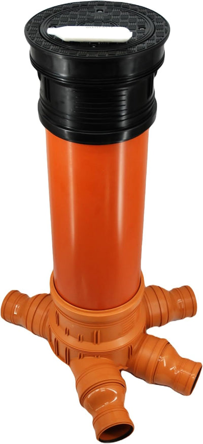 KG Schacht Kontrollschacht Revisionsschacht DN315 / 4 x DN160/125/110 - Schachtdeckel voll, Wasserdi
