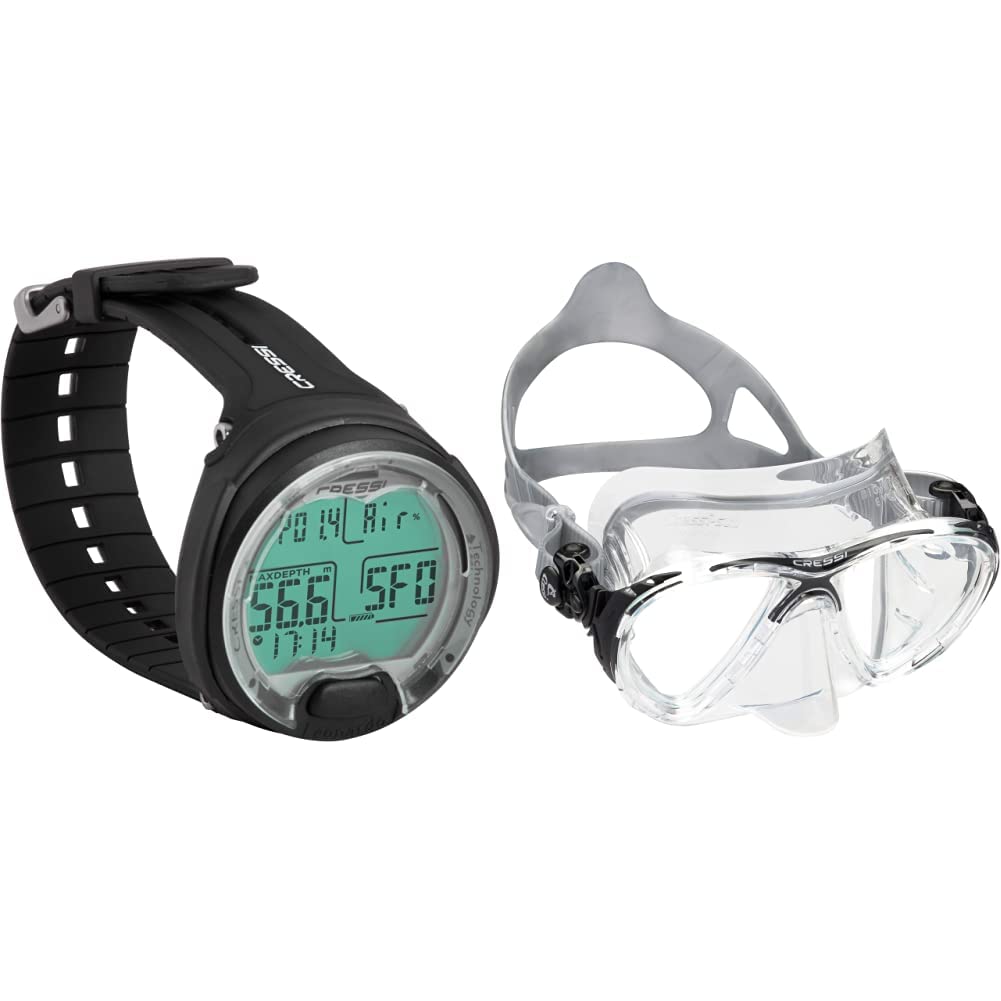Cressi Leonardo - Premium Tauchcomputer Air / Nitrox und Tiefenmesser Modi - WEEE NR. DE 13961704 Sc