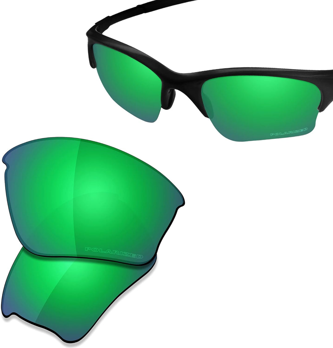 Saucer Premium Ersatzgläser für Oakley Half Jacket XLJ Sonnenbrillen High Definition - Jade Green Po