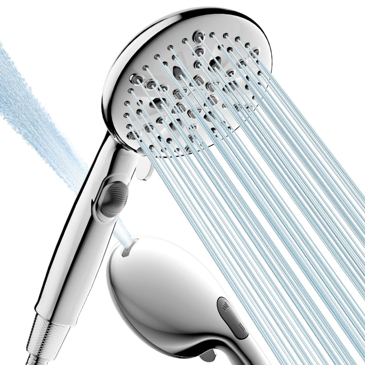 Cobbe Duschkopf mit Schlauch, Duschkopf Wassersparender mit 7+2 Strahlarten, Handbrause mit Stoppfun