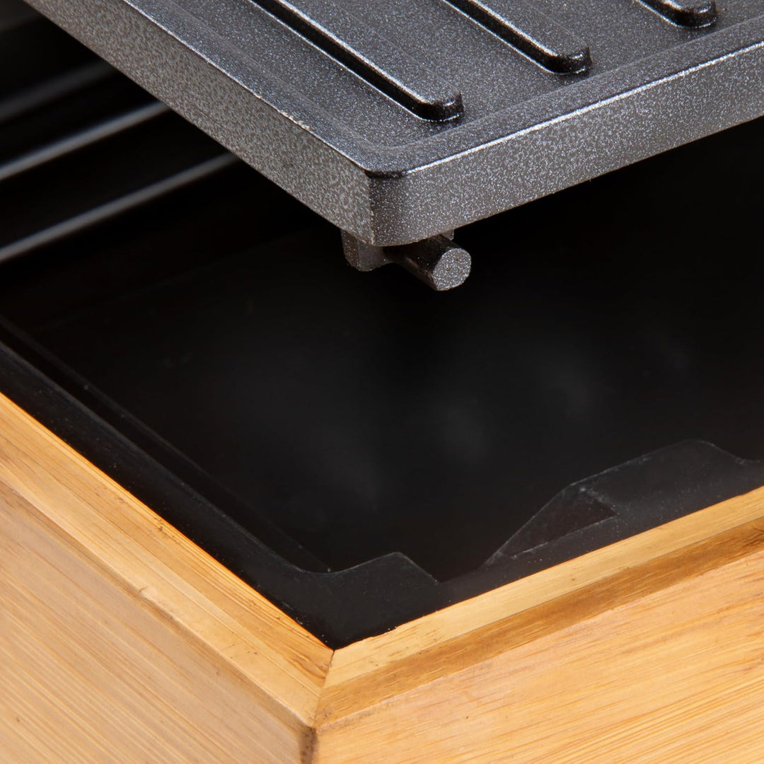 DOMO DO9270G Teppanyaki Grill Plate Bamboo Style - ‘Just Us’ Electric Plancha - Bambusholz - Beschic