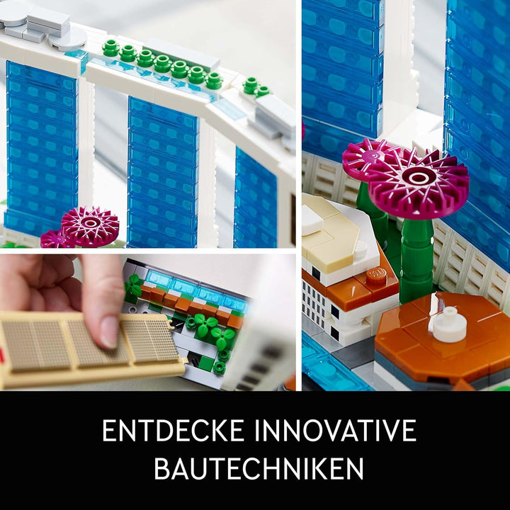 LEGO 21057 Architecture Singapur Modellbausatz für Erwachsene, Skyline-Kollektion, Home Deko zum Bas