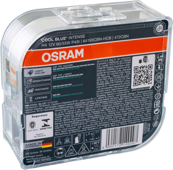 EISENFELS Set 106570782 erstellt mit Scheinwerfer links und rechts + OSRAM COOL BLUE INTENSE H4 Leuc