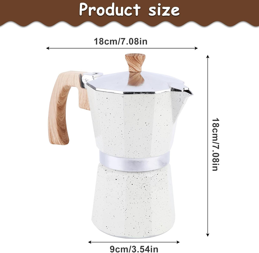 Palmcee Espressokocher für Den Herd, 6 Tassen Espressotassen Mokkakanne mit Filter, 300 ML, Italieni