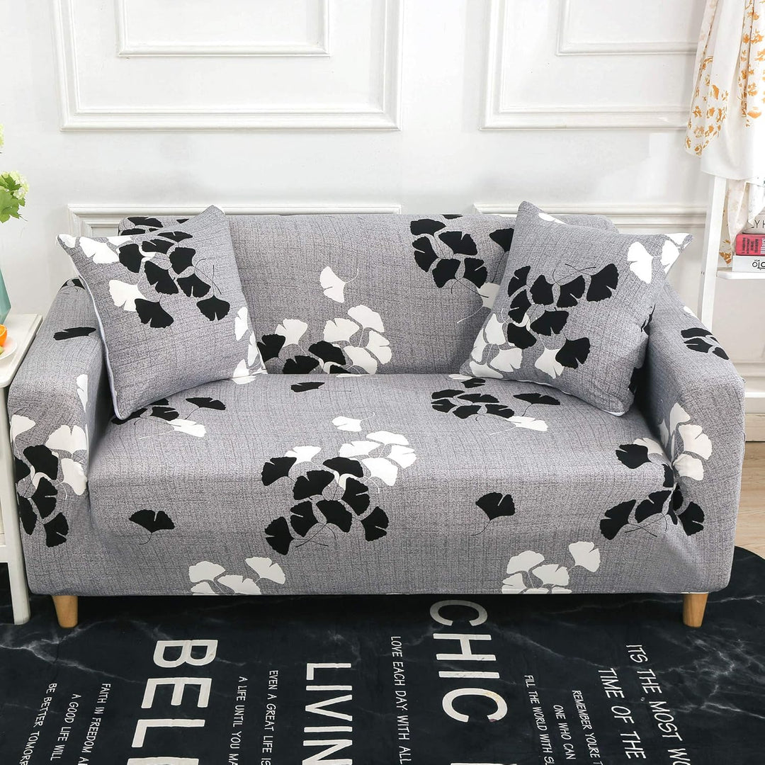 Sofabezüge, Moderne Elastischer Sofabezug Stretch 1/2/3/4 Sitzer Couchbezug Antirutsch Blumendruck S