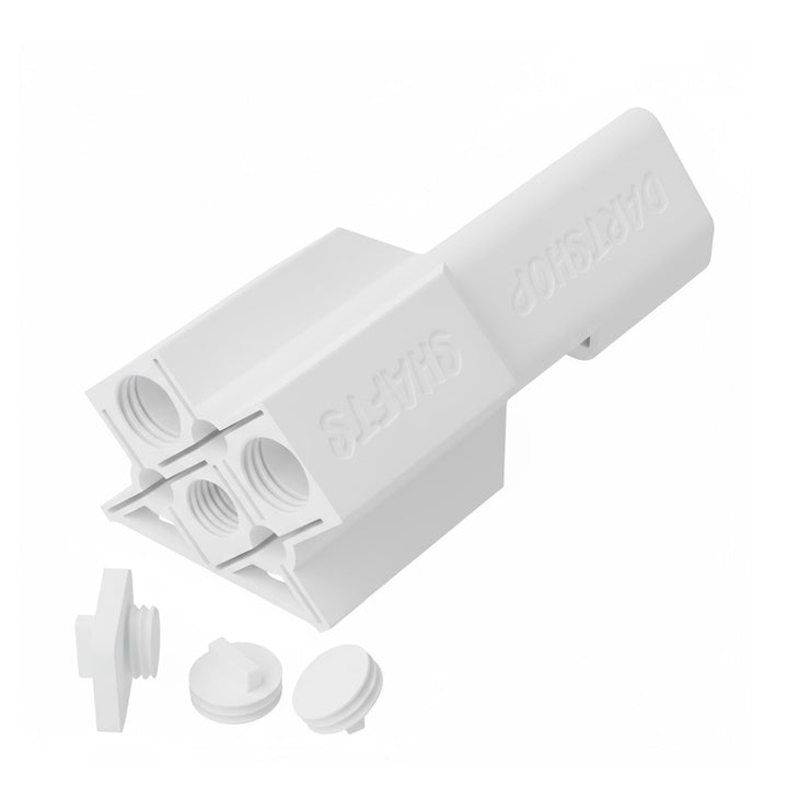 Dartcase Profi 4.0, robuste Darttasche für 3 Darts und Zubehör, weiss, Aufbewahrung für Steeldarts u