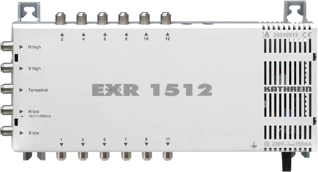 Kathrein CAS 80 Sat-Antenne Graphit (gr) multifeedfähig - 12 Teilnehmer 12 Teilnehmer Graphit, 12 Te