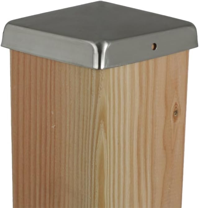 10× Pfostenkappe Edelstahl 9×9 cm (91×91 mm) – rostfreie Pyramiden-Abdeckung für Holzpfosten – witte