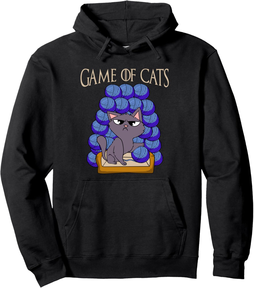 Game Of Cats - Katze mit Wolle am Thron Katzenmama Katze Pullover Hoodie