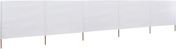 Homgoday 5 Paneele Windschutz Stoff 600x160cm Sand Weiss Camping Windschutz Blocker Windblocker Gart