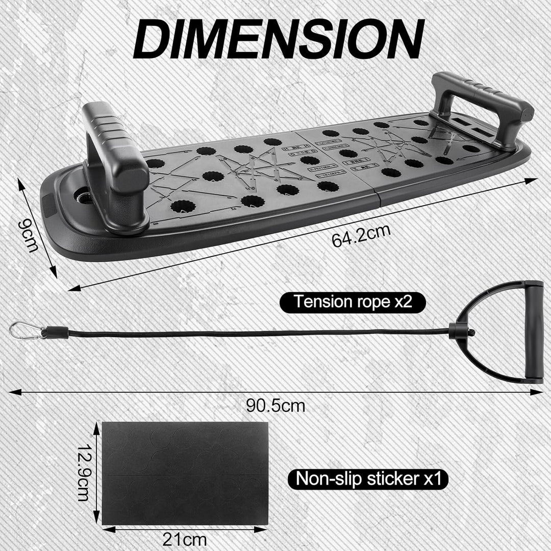 Liegestütze Brett, Zusammenklappbar Und Multifunktional Liegestütze, Push Up Board Mit Spannseil, Li