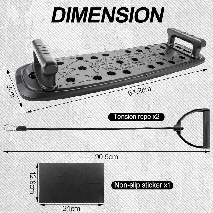 Liegestütze Brett, Zusammenklappbar Und Multifunktional Liegestütze, Push Up Board Mit Spannseil, Li