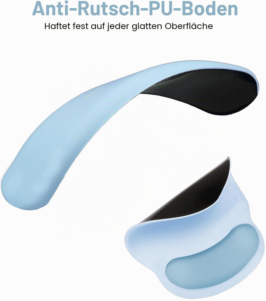 MOSISO Handballenauflage Tastatur&amp;Maus Set, Kreis Gekrümmt Ergonomisch Mauspad&amp;Untersetzer rutschfes
