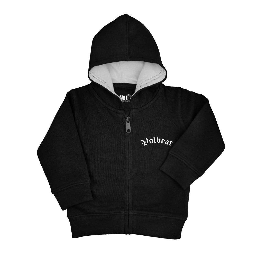 Metal Kids Volbeat (Rock 'n Roll) - Baby Kapuzenjacke, Schwarz, Grössen von 56 bis 86 (0 bis 24 Mona