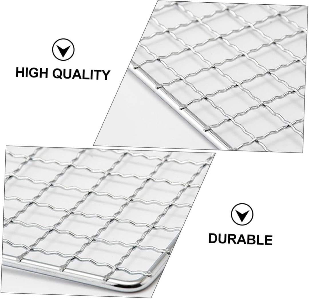 2 Stück Grillrost Edelstahl Quadratisches Grillgitter 40x26cm 48x30cm Outdoor Grillmatte für Gemüse