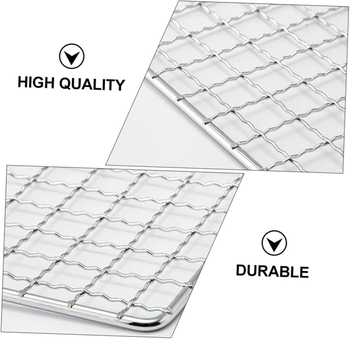 2 Stück Grillrost Edelstahl Quadratisches Grillgitter 40x26cm 48x30cm Outdoor Grillmatte für Gemüse