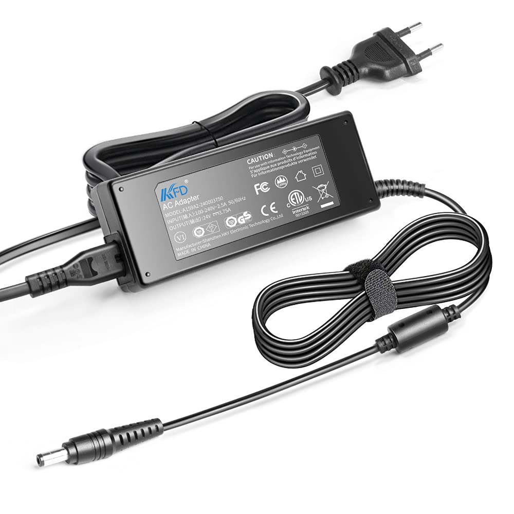 KFD Netzteil 24V 3,75A Ladegerät Ladekabel für Zebra GK420T GK420D GX430T ZD410 GX420D ZD421D ZD620