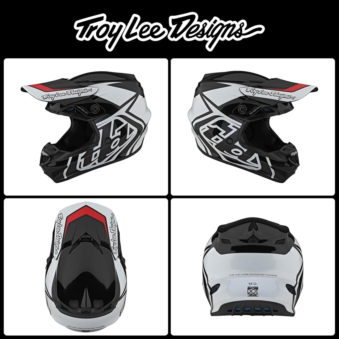 Troy Lee Designs Motocross-Helm GP Overload - Weiss/Schwarz, L