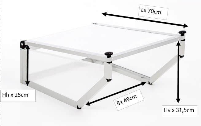 PreGaRo® Mährobotergarage mit klappbarem Dach. Masse innen 70x49x25x33 (LxBxHh+Hv) PG357P Polycarbon