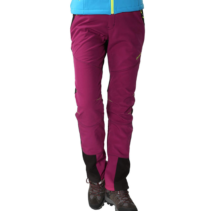 Damen Outdoorhose Softshellhose Wanderhose Gefüttert Fleece Warm Wasserdicht Winddicht Softshell Win