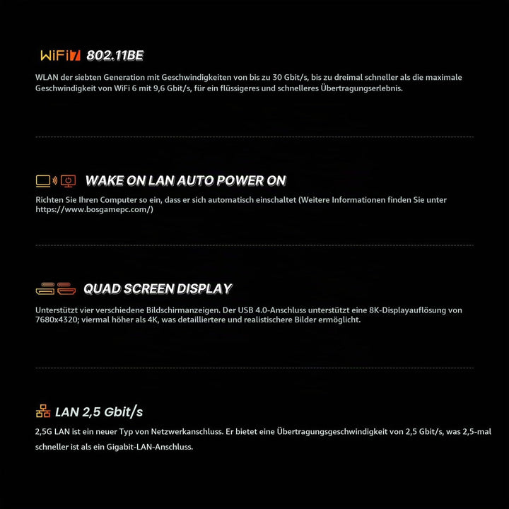 BOSGAME M5 AI Mini PC AMD Ryzen AI Max+ 395, 16 Cores 32 Threads up to 5.1GHz, 128GB LPDDR5X RAM, 2T