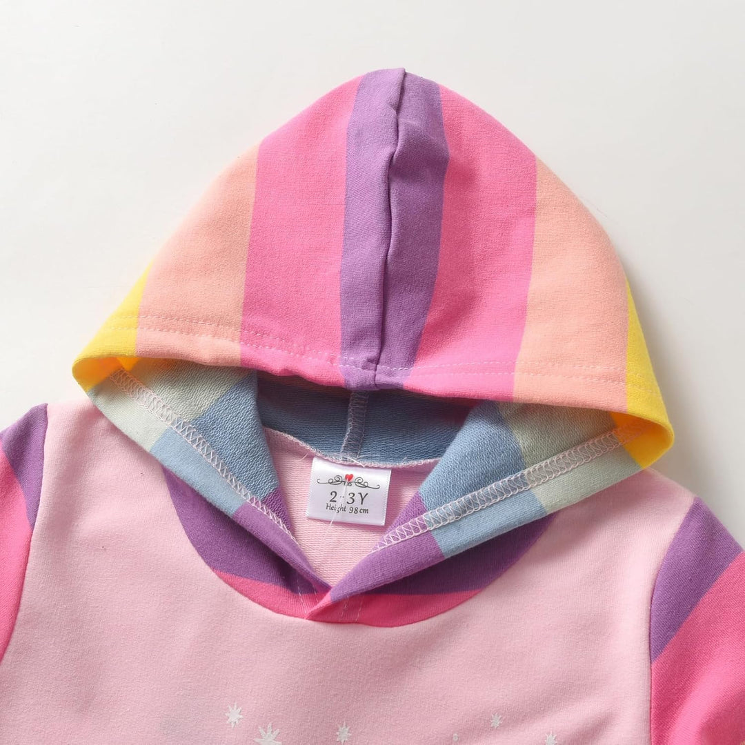 VIKITA Mädchen Kapuzenpullover Kleider Baumwolle Hoodie Herbst Winter Freizeit 2-8 Jahre 11-12 Jahre