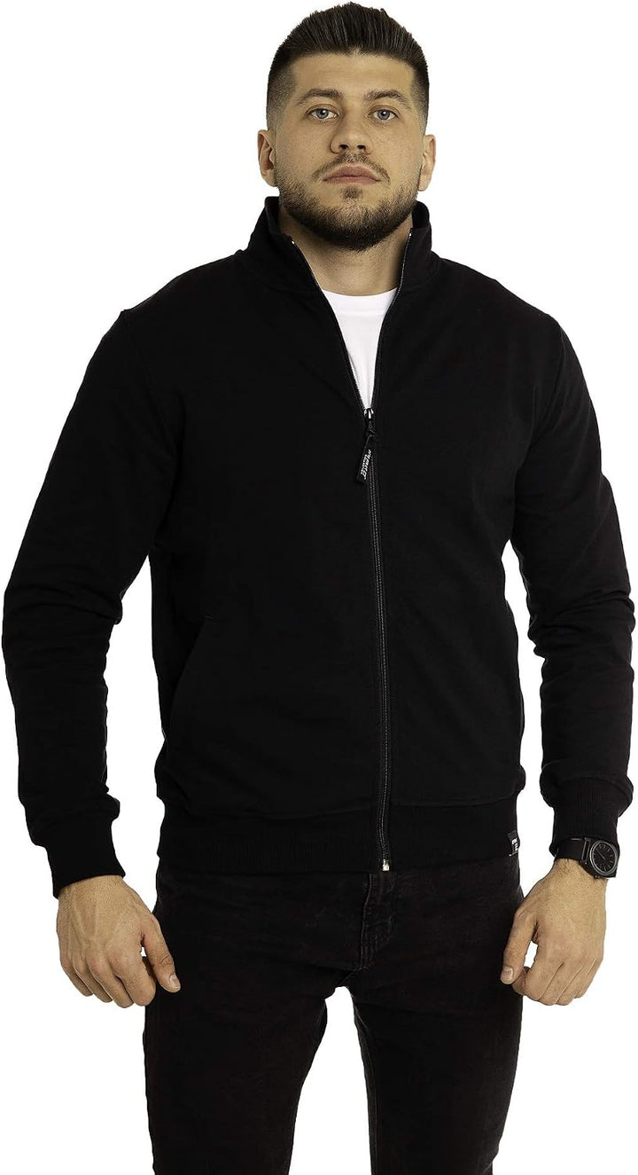 Imako® Herren Herren Premium Sweatjacke Sweatshirt-Jacke Sweatshirt mit Reissverschluss M Schwarz, M