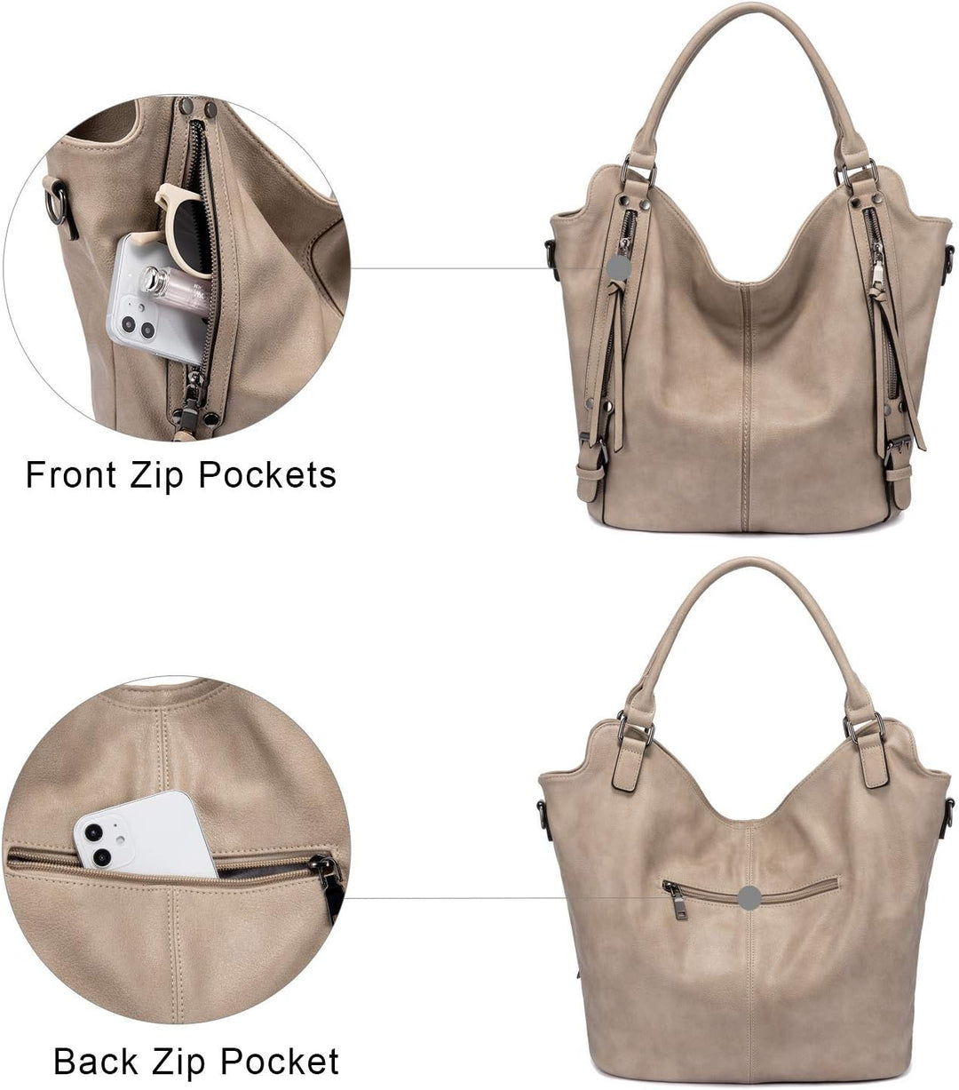 Realer Damen Handtaschen Gross Shopper Lederhandtasche Schultertasche Umhängetasche Geldbörse Hobo D