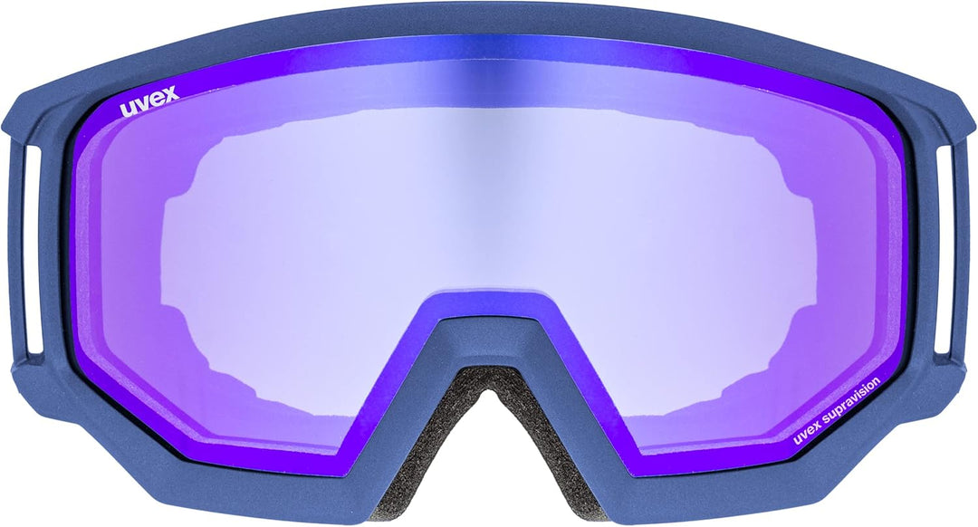 uvex Unisex Athletic Fm Skibrille (1er Pack) Einheitsgrösse navy matt/blue-radar, Einheitsgrösse nav