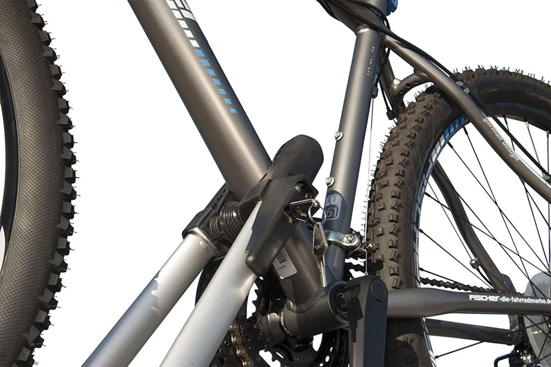 Fischer Auto Dach Fahrradträger, TÜV GS geprüft, geeignet für EIN Fahrrad, Beladung bis 15 kg, absch