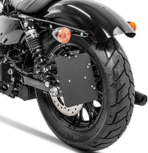 Seitlicher Kennzeichenhalter für Harley Davidson Sportster 1200 CA Custom 13-16 schwarz