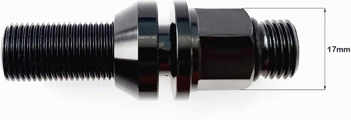 Omp SPEED Set 20 Radschrauben schwarz mit metrischer M14X1.25 Schlüssel 17-19 lang Gewinde 28 mm mit