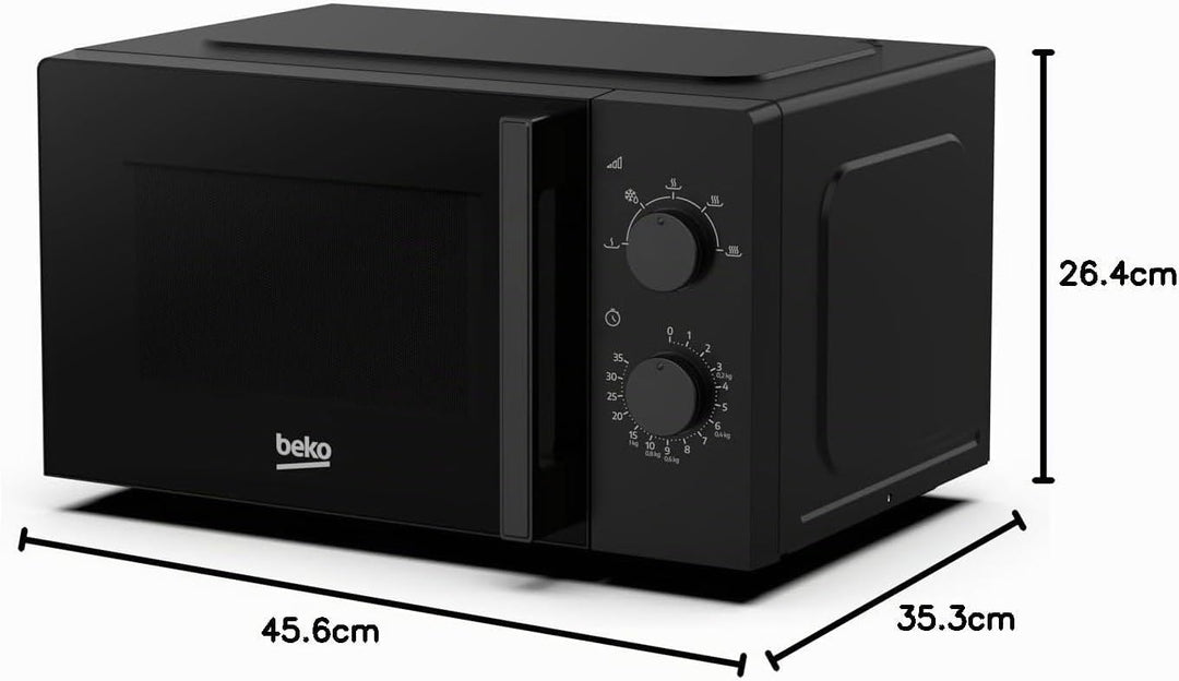 Beko - MOC20100B2 Mikrowelle, 5 Leistungsstufen, 20 Liter, 700 W, freistehend, Timer 35 min - Schwar