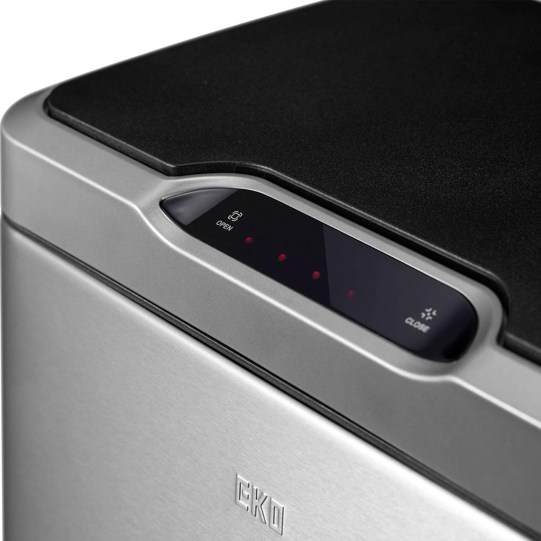 EKO Mirage Sensor-Mülleimer 45 L, Edelstahl-Abfalleimer für die Küche mit Bewegungssensor, Soft-Clos