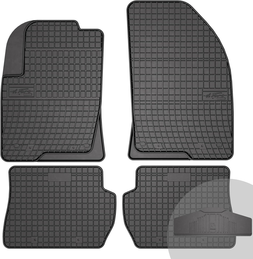FROGUM El Toro Gummimatten Ganzjähriges-Set von Autofussmatte Auto Fussmatten für Ford Fiesta V 2002