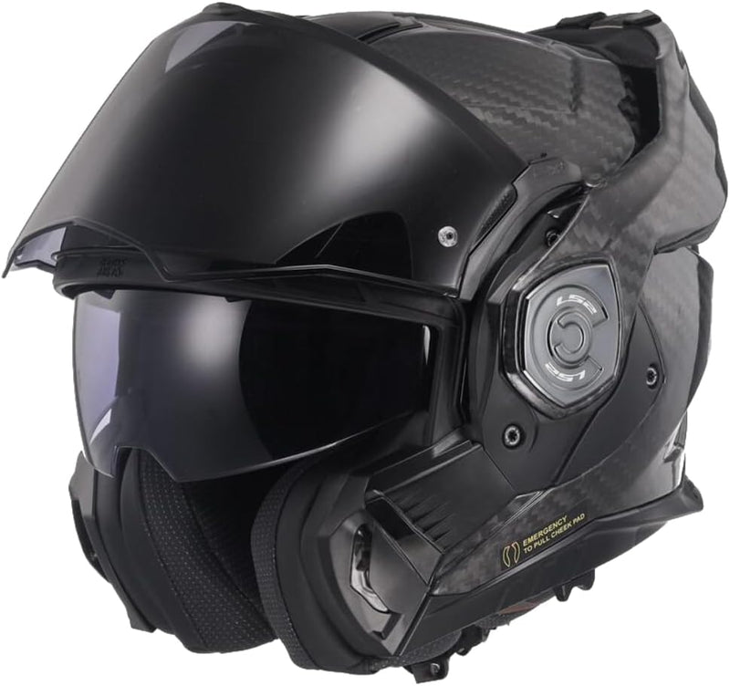 LS2 Klapphelm FF901 Advant X Carbon Solid ECE2206 Modularhelm Motorradhelm XXL, XXL