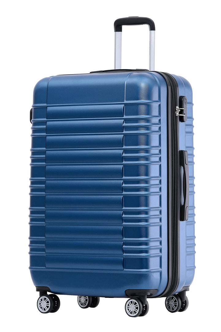 BEIBYE 2088 Zwillingsrollen Reisekoffer Koffer Trolleys Hartschale M-L-XL-Set in 13 Farben (Blau, L)