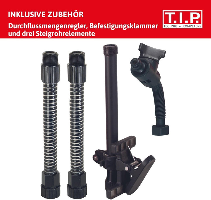 T.I.P. Tauchpumpe - Regenfasspumpe (2.700 l/h Fördermenge, mit Durchflussmengenregler, 13 m Förderhö