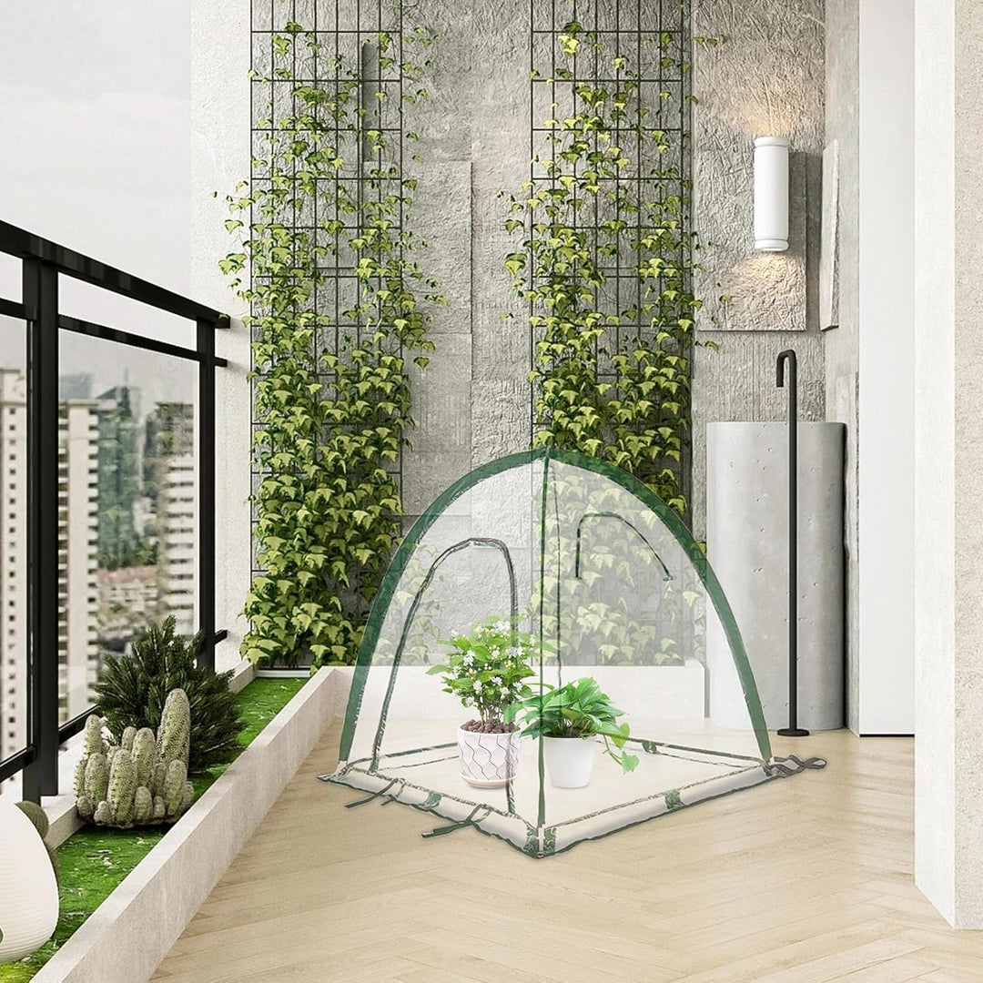 Tragbares Greenhouse Zelt, Pop-Up-Schutz, für den Innen- und Aussenbereich, transparentes Pflanzenze