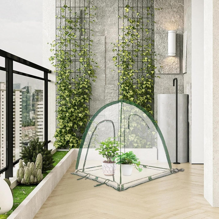 Tragbares Greenhouse Zelt, Pop-Up-Schutz, für den Innen- und Aussenbereich, transparentes Pflanzenze